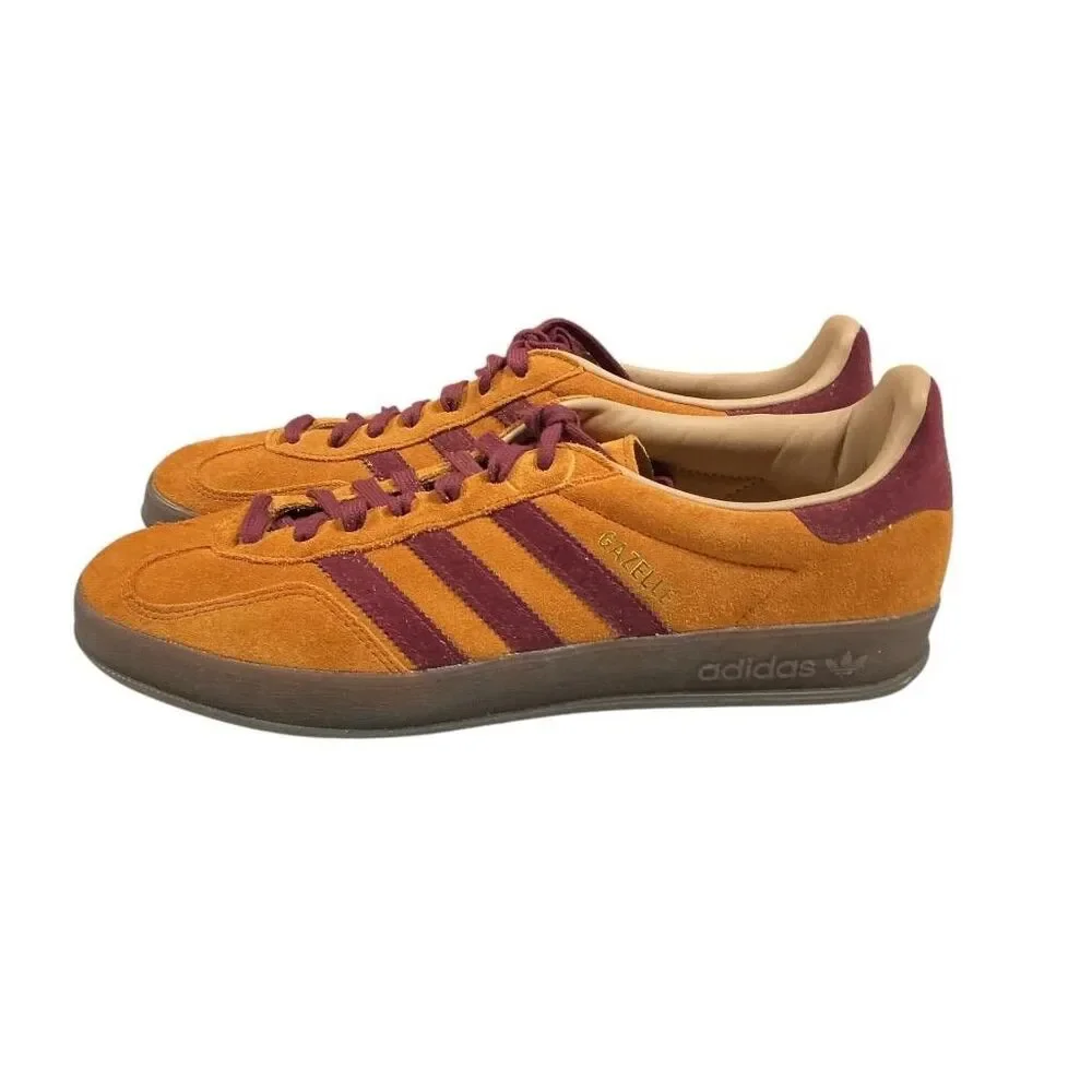 Adidas Gazelle Indoor Sneakers Mens 10 Craft Ochre Shadow Red Suede Gum Sole NEW